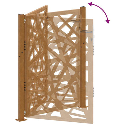 Gartentor 100x125 cm Cortenstahl Helles Design