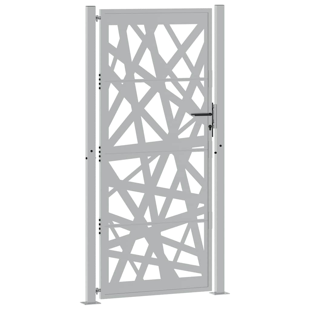 Gartentor 100x200 cm Cortenstahl Helles Design