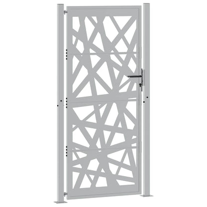 Gartentor 100x200 cm Cortenstahl Helles Design