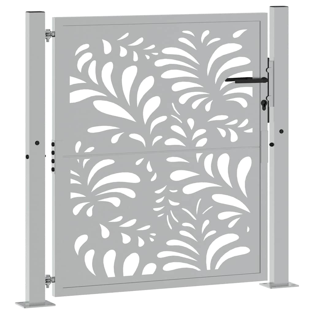 Gartentor 100x100 cm Verwitterungsstahl Wellendesign