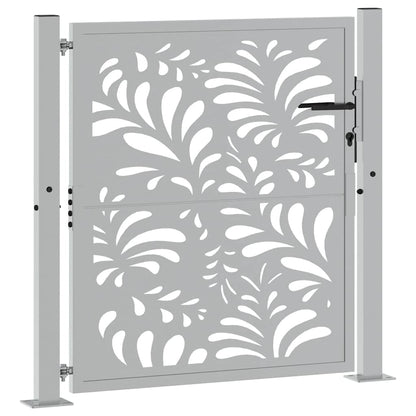 Gartentor 100x100 cm Verwitterungsstahl Wellendesign