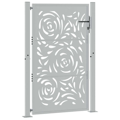 Gartentor 100x150 cm Verwitterungsstahl Flammendesign