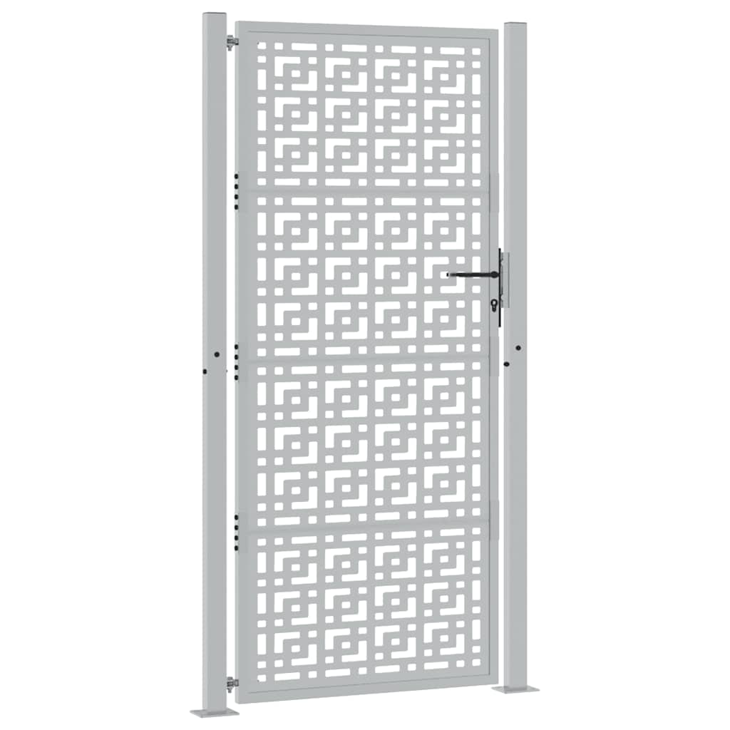 Gartentor 100x200 cm Verwitterungsstahl Kreuzdesign