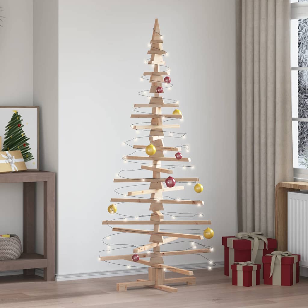 vidaXL Weihnachtsbaum Holz zum Schmücken 180 cm Massivholz Kiefer