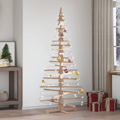 vidaXL Weihnachtsbaum Holz zum Schmücken 180 cm Massivholz Kiefer