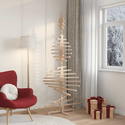 vidaXL Weihnachtsbaum Holz zum Schmücken 210 cm Massivholz Kiefer