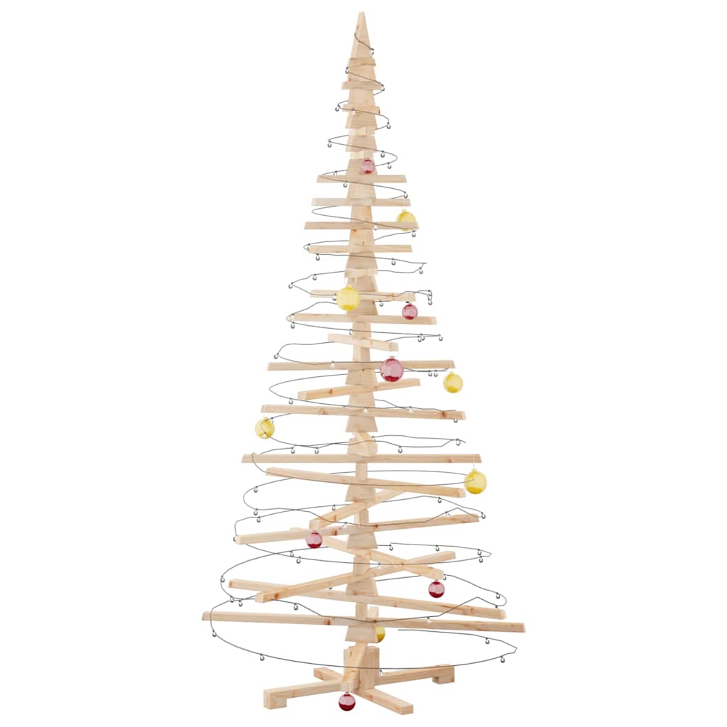vidaXL Weihnachtsbaum Holz zum Schmücken 210 cm Massivholz Kiefer