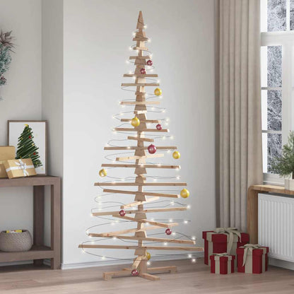 vidaXL Weihnachtsbaum Holz zum Schmücken 210 cm Massivholz Kiefer