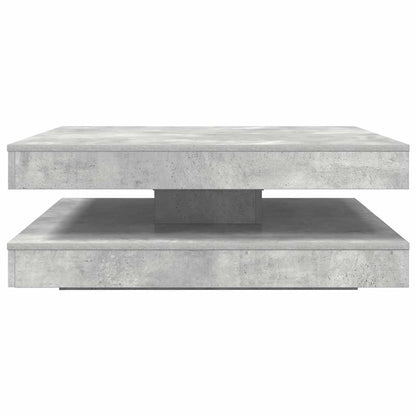 vidaXL Table basse pivotante à 360 degrés gris béton 90x90x34,5 cm