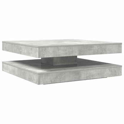 vidaXL Table basse pivotante à 360 degrés gris béton 90x90x34,5 cm