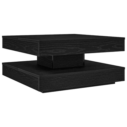 Couchtisch 360-Grad Drehbar Schwarz 70x70x34,5 cm