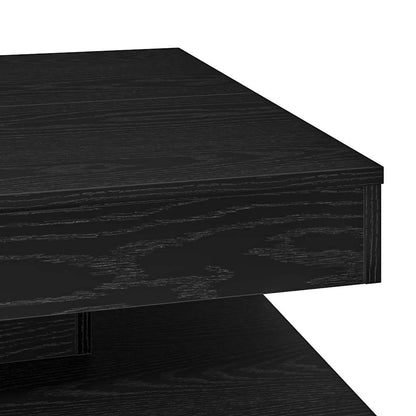 Couchtisch 360-Grad Drehbar Schwarz 70x70x34,5 cm