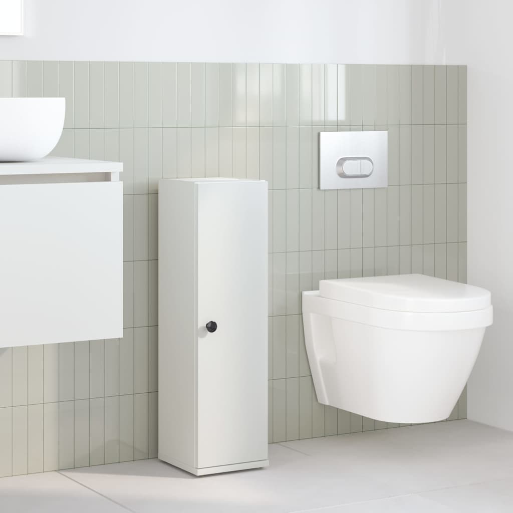 vidaXL Badezimmerschrank mit Rollenhalter Weiß 20,5x22x72 cm