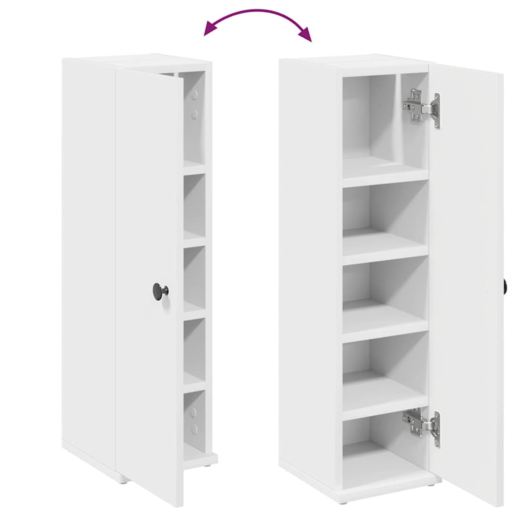 vidaXL Badezimmerschrank mit Rollenhalter Weiß 20,5x22x72 cm