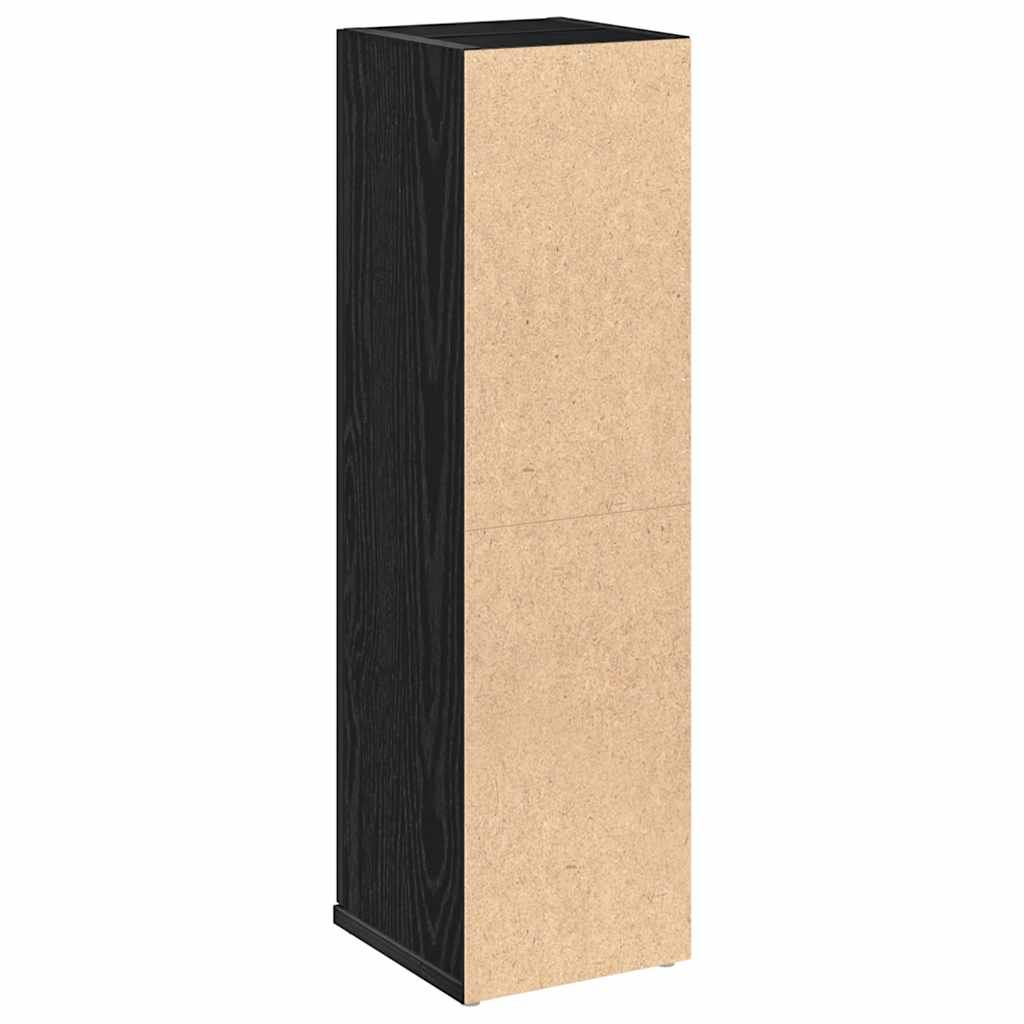 Badezimmerschrank mit Rollenhalter Schwarz 20,5x22x72 cm