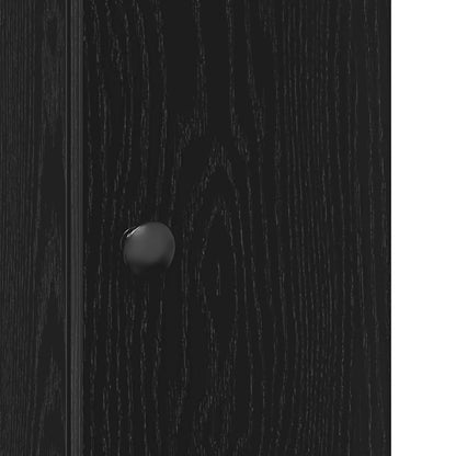 Badezimmerschrank mit Rollenhalter Schwarz 20,5x22x72 cm