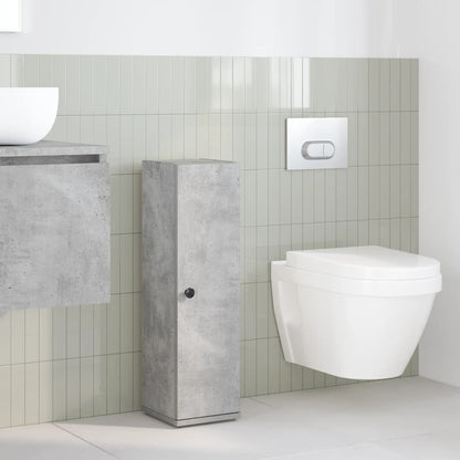 vidaXL Badezimmerschrank mit Rollenhalter Betongrau 20,5x22x72 cm