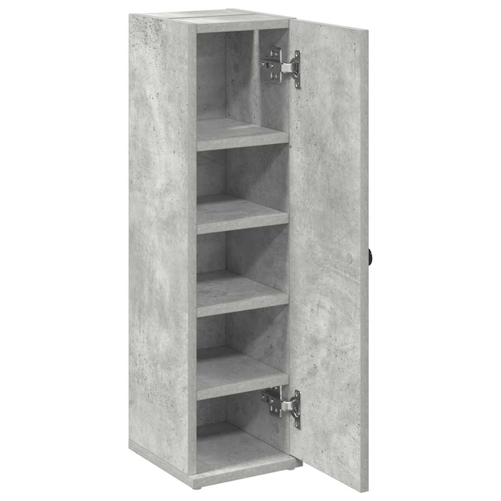 vidaXL Badezimmerschrank mit Rollenhalter Betongrau 20,5x22x72 cm