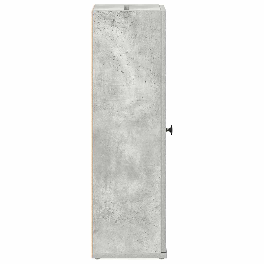 vidaXL Badezimmerschrank mit Rollenhalter Betongrau 20,5x22x72 cm
