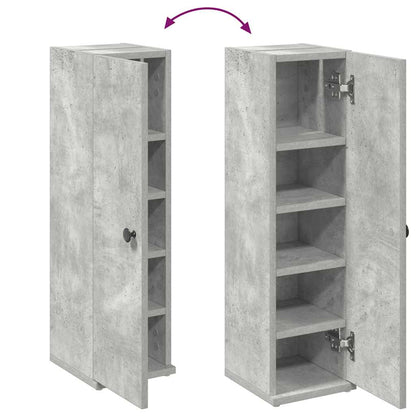 vidaXL Badezimmerschrank mit Rollenhalter Betongrau 20,5x22x72 cm