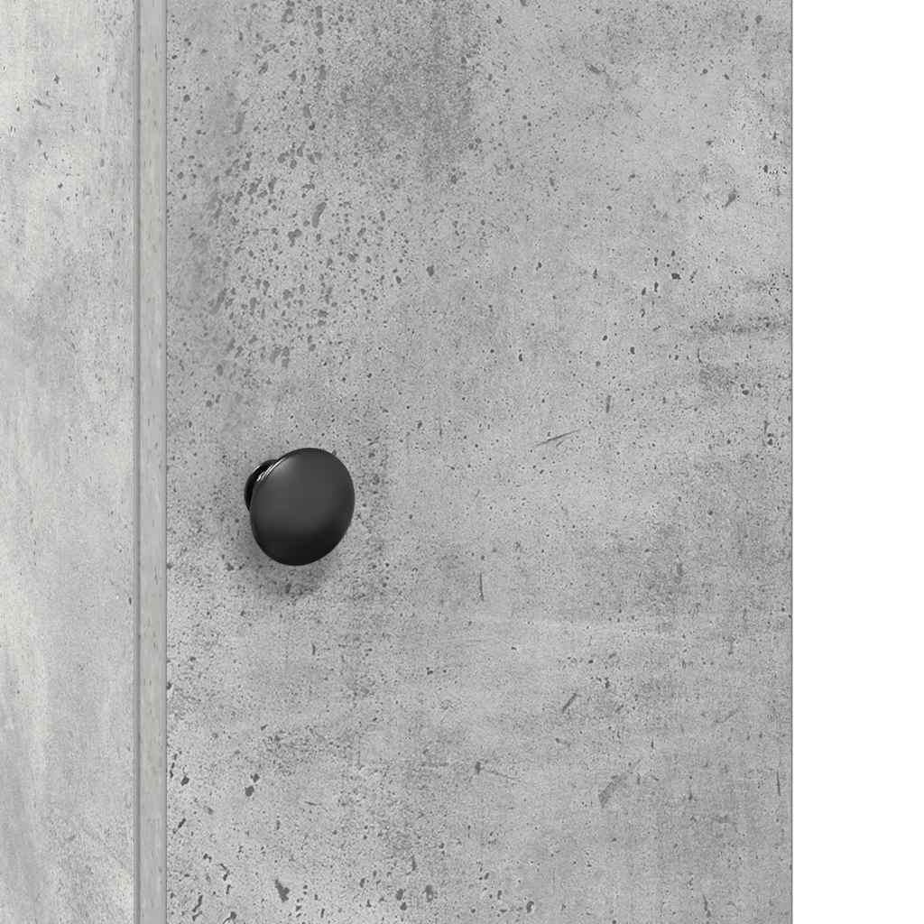 vidaXL Badezimmerschrank mit Rollenhalter Betongrau 20,5x22x72 cm