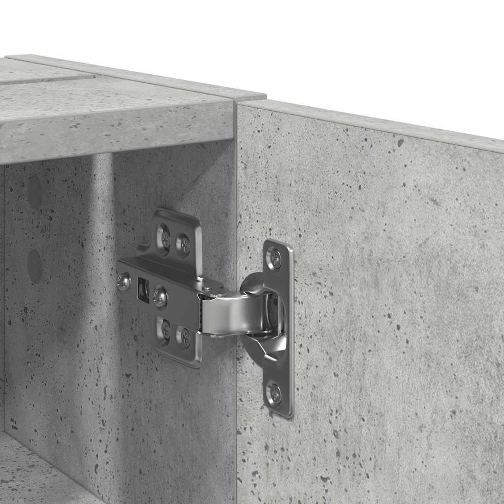 vidaXL Badezimmerschrank mit Rollenhalter Betongrau 20,5x22x72 cm