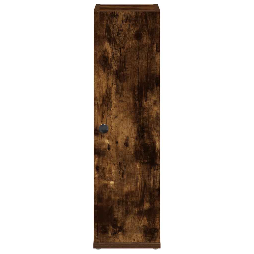 vidaXL Badezimmerschrank mit Rollenhalter Räuchereiche 20,5x22x72 cm