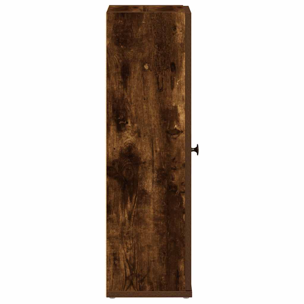 vidaXL Badezimmerschrank mit Rollenhalter Räuchereiche 20,5x22x72 cm