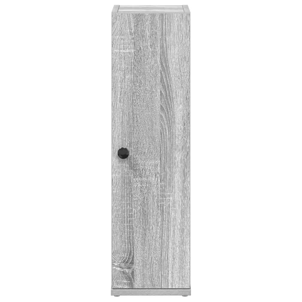 vidaXL Badezimmerschrank mit Rollenhalter Grau Sonoma 20,5x22x72 cm