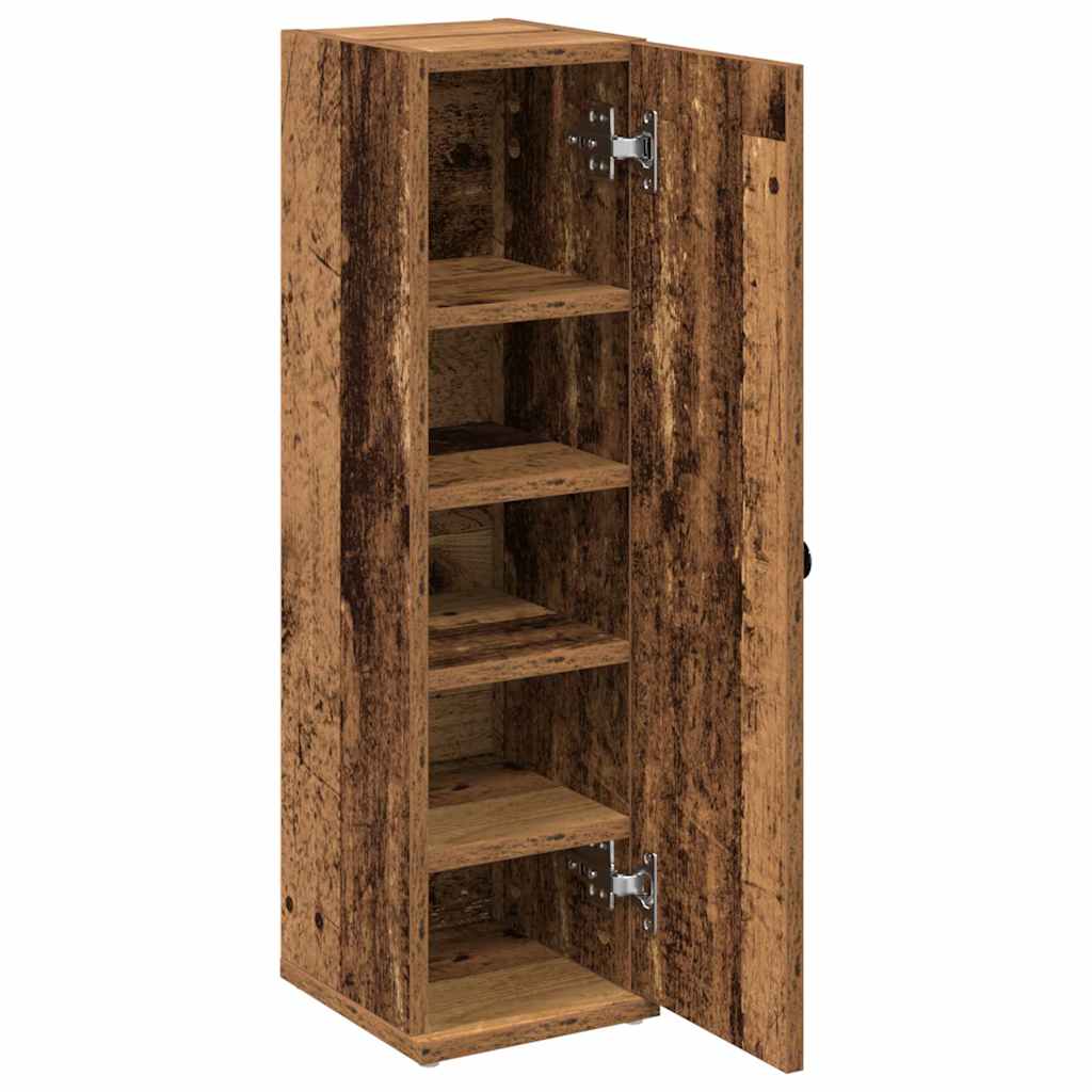 vidaXL Badezimmerschrank mit Rollenhalter Altholz-Optik 20,5x22x72 cm