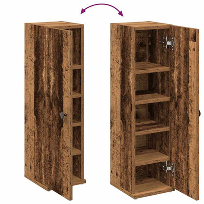 vidaXL Badezimmerschrank mit Rollenhalter Altholz-Optik 20,5x22x72 cm