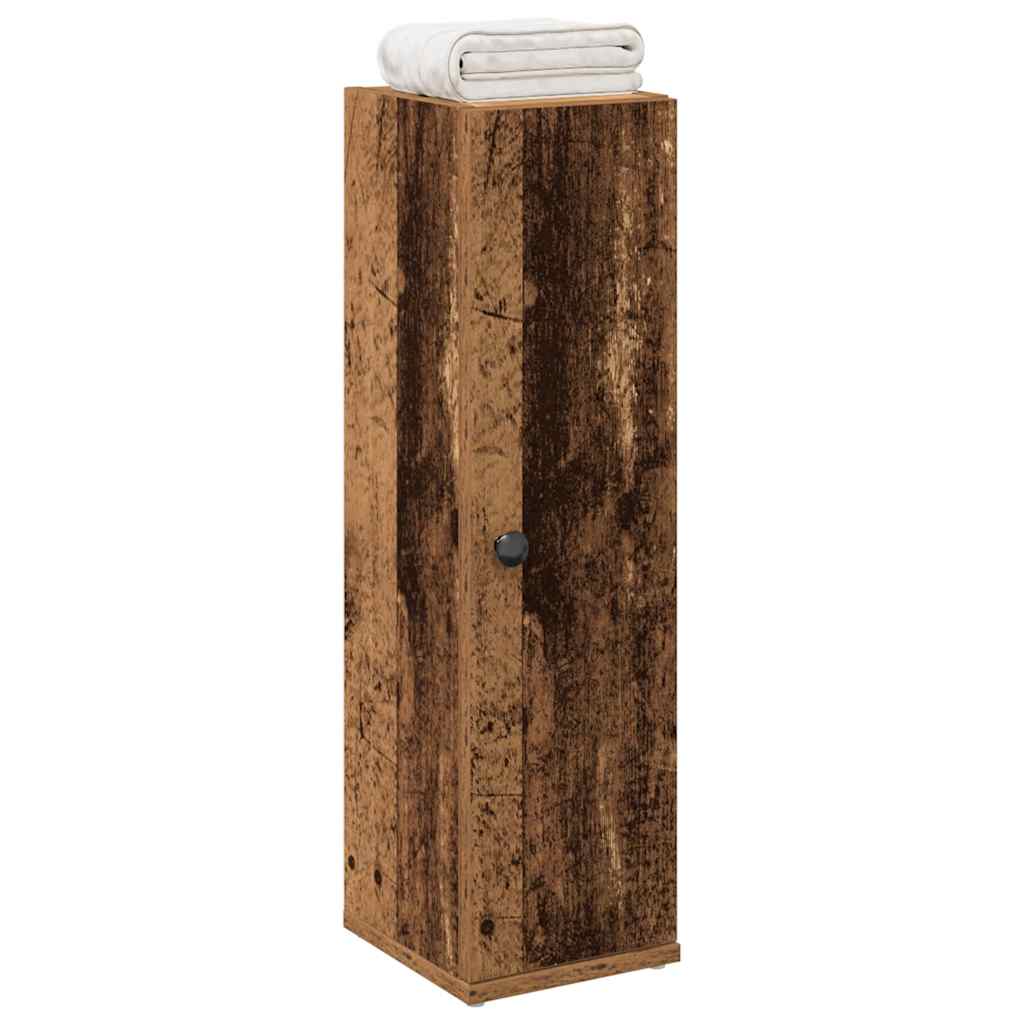 vidaXL Badezimmerschrank mit Rollenhalter Altholz-Optik 20,5x22x72 cm