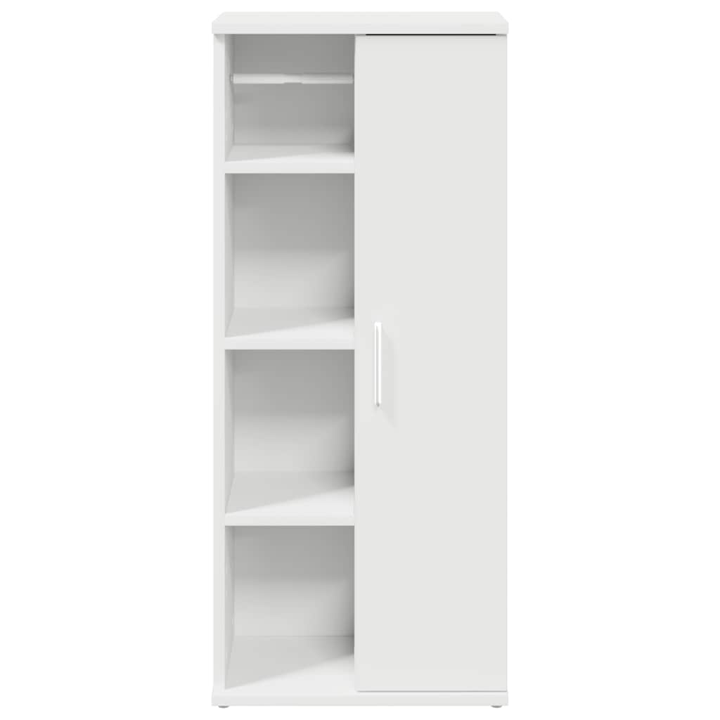 vidaXL Badezimmerschrank mit Rollenhalter Weiß 39x22x90 cm