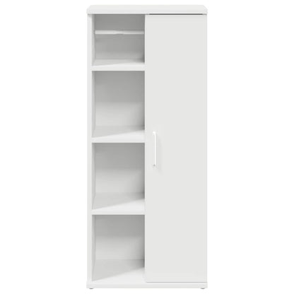 vidaXL Badezimmerschrank mit Rollenhalter Weiß 39x22x90 cm