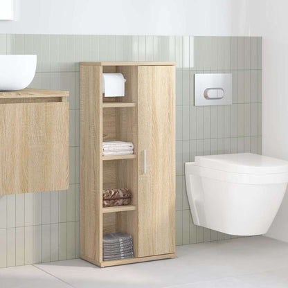 vidaXL Badezimmerschrank mit Rollenhalter Sonoma-Eiche 39x22x90 cm