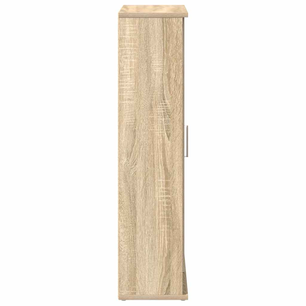 vidaXL Badezimmerschrank mit Rollenhalter Sonoma-Eiche 39x22x90 cm