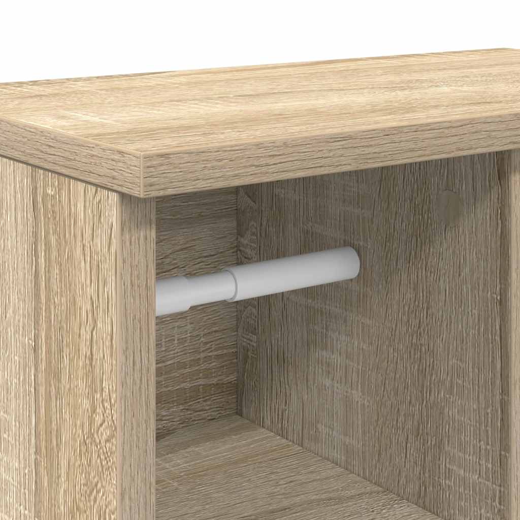 vidaXL Badezimmerschrank mit Rollenhalter Sonoma-Eiche 39x22x90 cm
