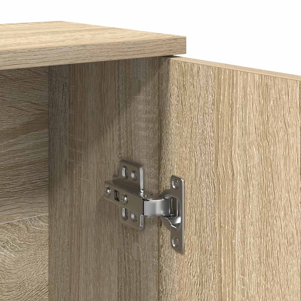 vidaXL Badezimmerschrank mit Rollenhalter Sonoma-Eiche 39x22x90 cm