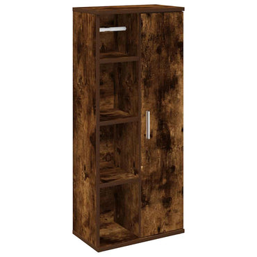 vidaXL Badezimmerschrank mit Rollenhalter Räuchereiche 39x22x90 cm