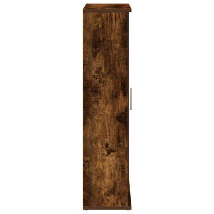 vidaXL Badezimmerschrank mit Rollenhalter Räuchereiche 39x22x90 cm