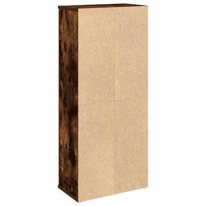 vidaXL Badezimmerschrank mit Rollenhalter Räuchereiche 39x22x90 cm