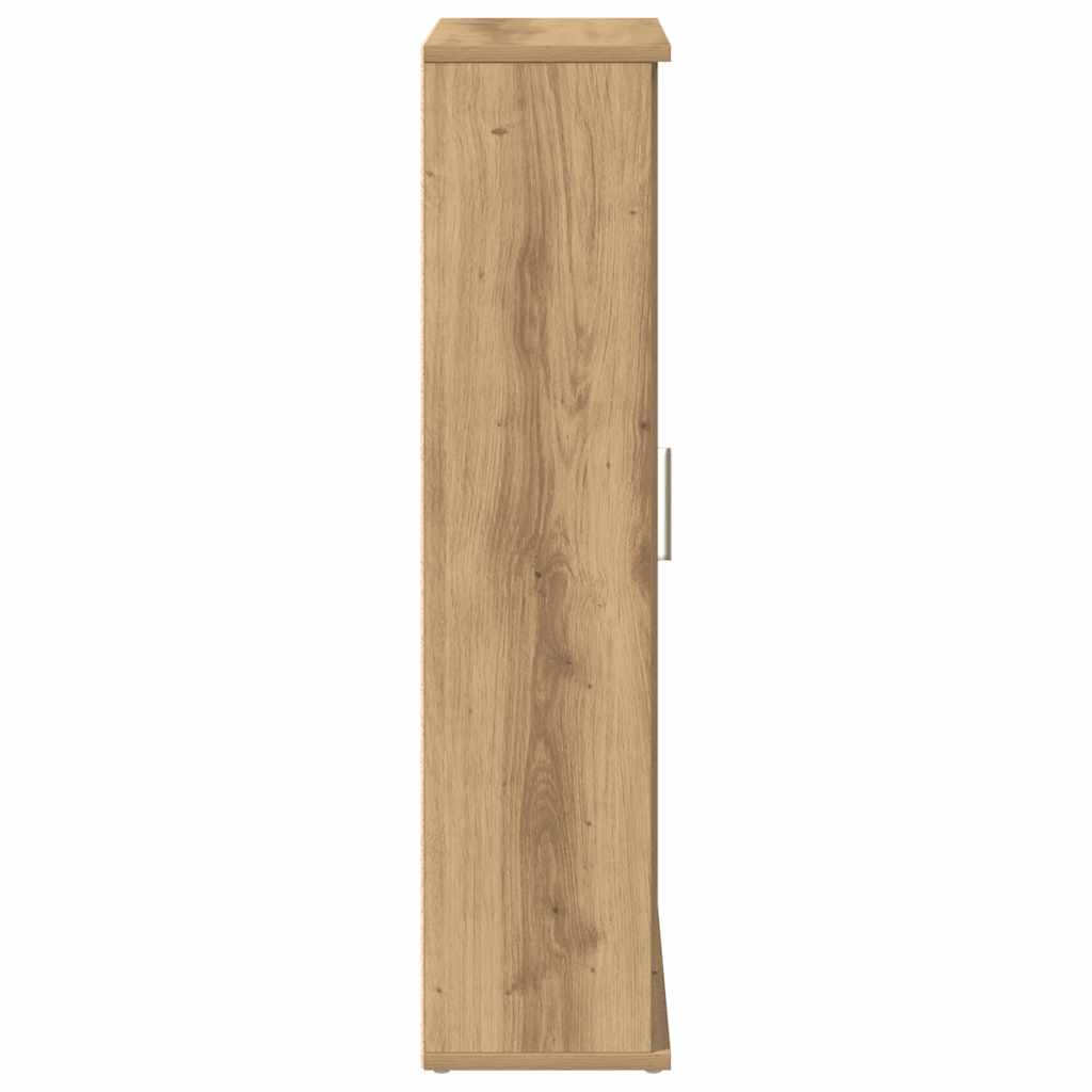 vidaXL Badezimmerschrank mit Rollenhalter Artisan-Eiche 39x22x90 cm