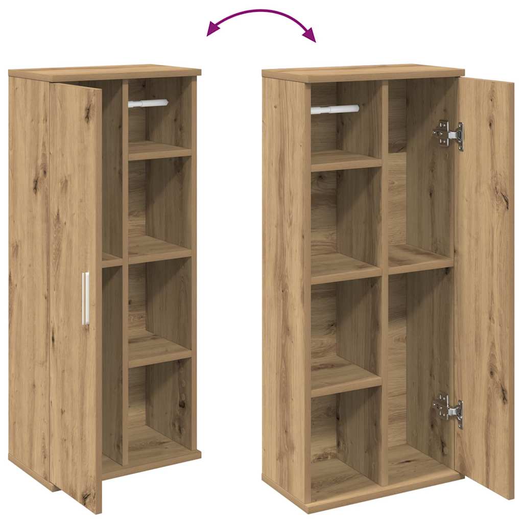 vidaXL Badezimmerschrank mit Rollenhalter Artisan-Eiche 39x22x90 cm