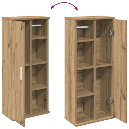 vidaXL Badezimmerschrank mit Rollenhalter Artisan-Eiche 39x22x90 cm