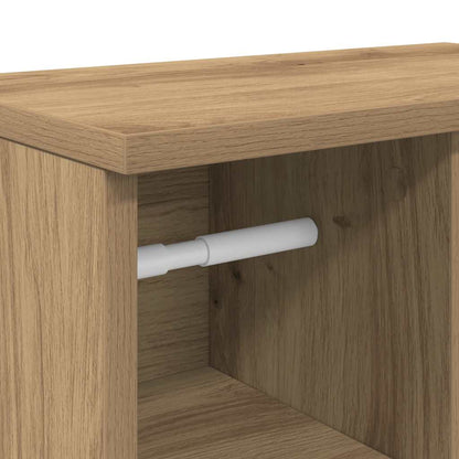 vidaXL Badezimmerschrank mit Rollenhalter Artisan-Eiche 39x22x90 cm