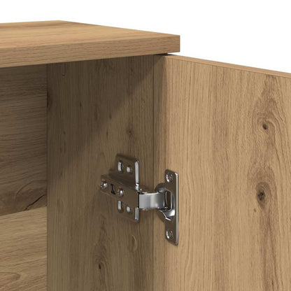 vidaXL Badezimmerschrank mit Rollenhalter Artisan-Eiche 39x22x90 cm