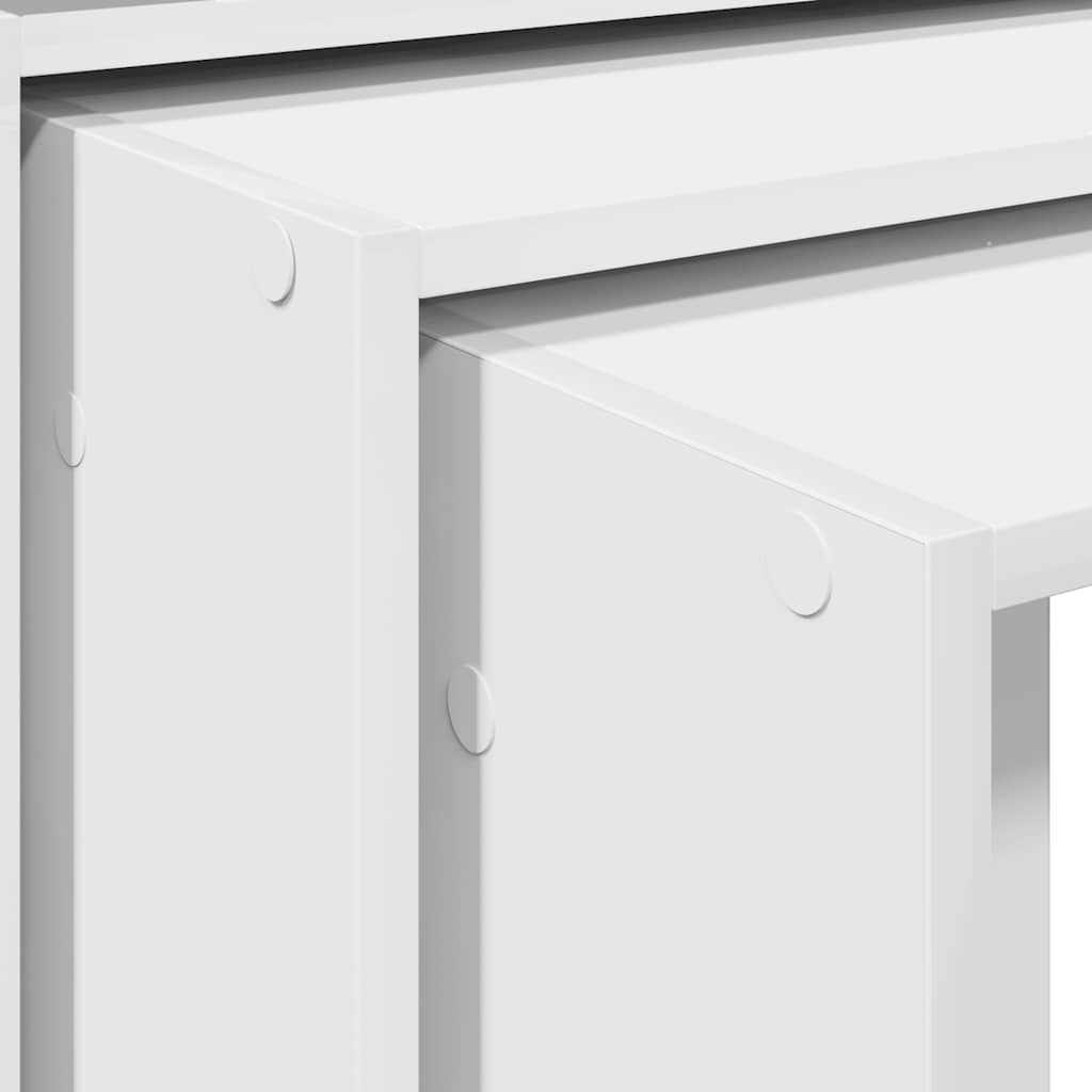 vidaXL Tables gigognes 3 pcs Blanc Bois d'ingénierie