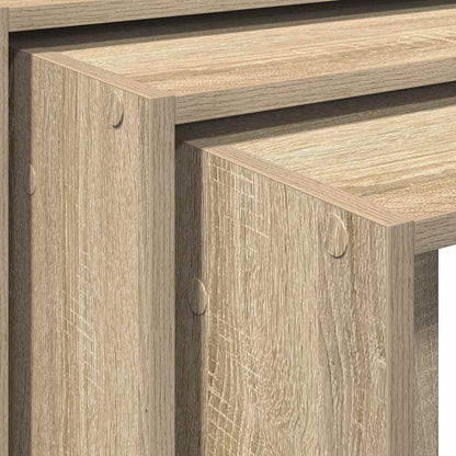 vidaXL Tables gigognes 3 pcs Chêne Sonoma Bois d'ingénierie