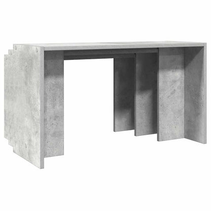 vidaXL Tables gigognes 3 pcs Gris béton Bois d'ingénierie