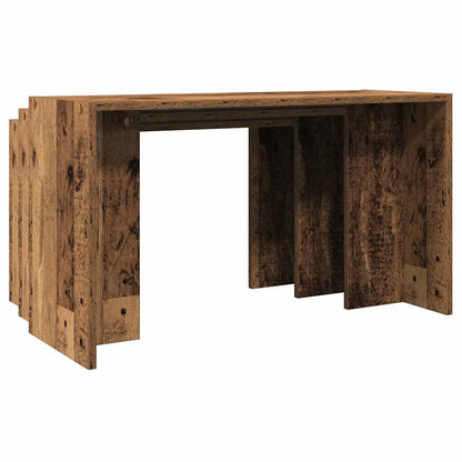 vidaXL Satztische 3 Stk. Altholz-Optik Holzwerkstoff